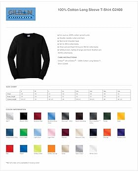 Amazon.com: Cotton 6 oz. Long-Sleeve T-Shirt (G240) Carolina